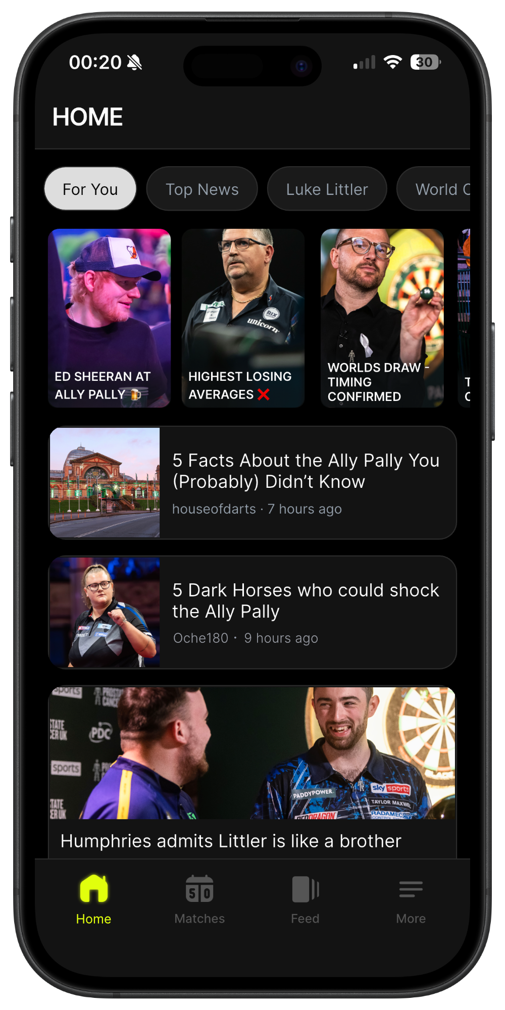 JustDarts app preview